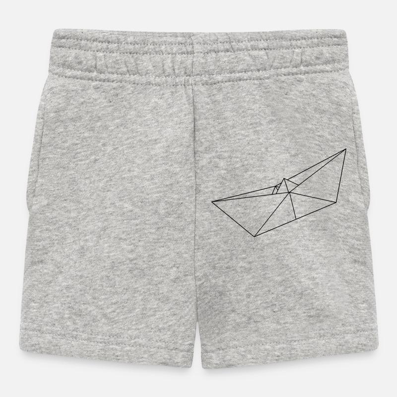 bateau - Short Bébé - gris chiné