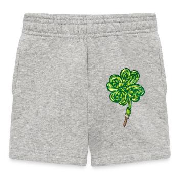 Clover - "I make my own luck" - Short Bébé - gris chiné - Devant
