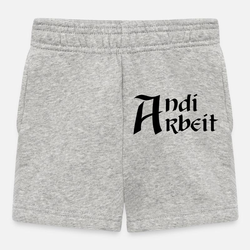 Andi travail - Short Bébé - gris chiné