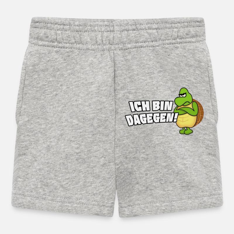 Je suis contre - Short Bébé - gris chiné