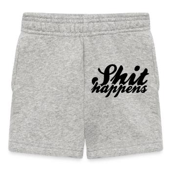 Shit Happens and Politics - Baby Shorts - heather grey - Front