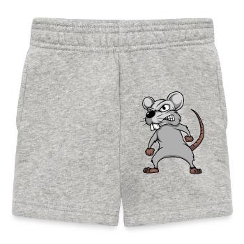 Mouse mice mousi little mice rat rodent pet - Baby Shorts - heather grey - Front