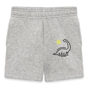 dinosaur - Baby Shorts - heather grey - Front