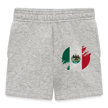 Mexico Circle / Flag Gift - Baby Shorts - heather grey - Front