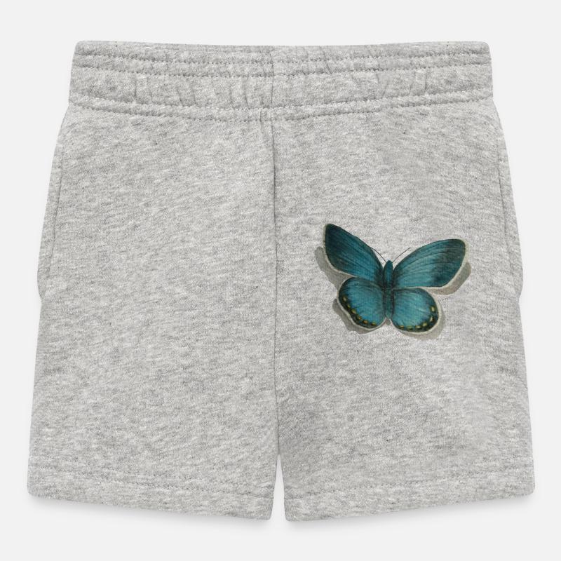 Schmetterling Bläuling - Baby Shorts - Grau meliert