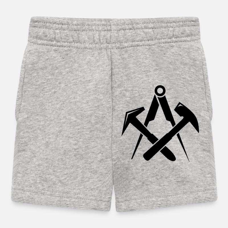 Dachdecker Zunftzeichen - Baby Shorts - Grau meliert