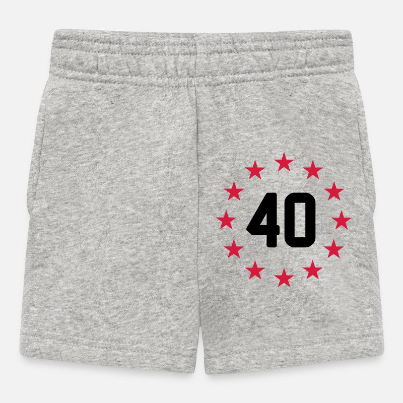 40 ans - Short Bébé - gris chiné