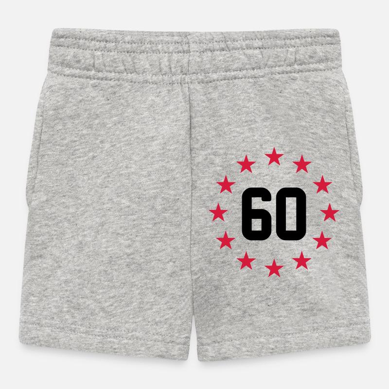 60 ans - Short Bébé - gris chiné