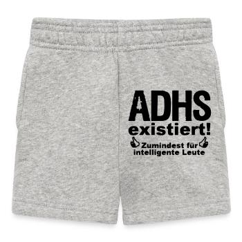ADHS Spruch hyperaktiv Medizin Geschenk - Baby Shorts - Grau meliert - Vorne