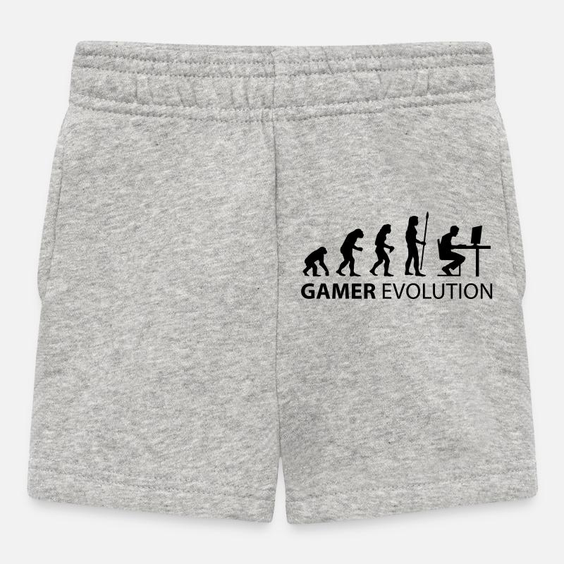 gamer evolution - Baby Shorts - Grau meliert