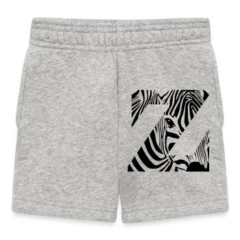 Zebra Mix Mono Black - Baby Shorts - Grau meliert - Vorne