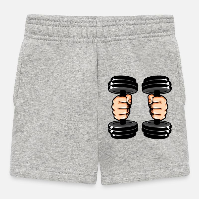Illustration de style de poignets lestés - Short Bébé - gris chiné