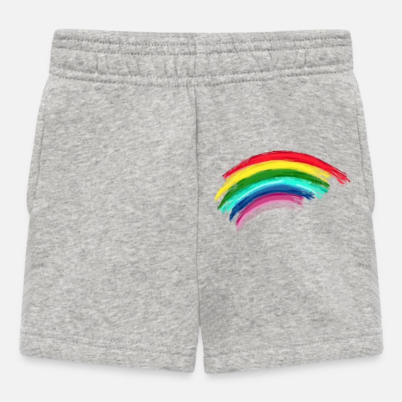 Rainbow Regenbogen Hope - Baby Shorts - Grau meliert