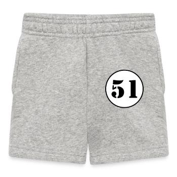 NUMBER 51 fifty one birthday present - Baby Shorts - heather grey - Front