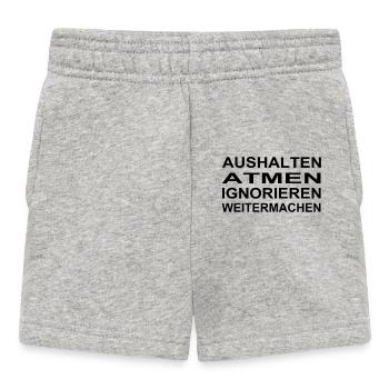 Aushalten Atmen Ignorieren Weitermachen - Baby Shorts - Grau meliert - Vorne