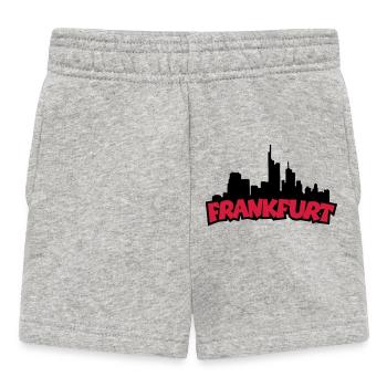 Francfort Skyline (Noir / Rouge) - Short Bébé - gris chiné - Devant