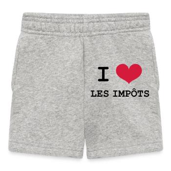 I Love les impôts - Short Bébé - gris chiné - Devant