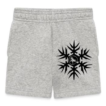 Islandpferd im Eiskristall Winterisi - Baby Shorts - Grau meliert - Vorne