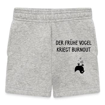 Le lève-tôt est brûlé - Short Bébé - gris chiné - Devant