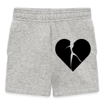 corazón roto amorenfermo - Pantalones cortos para bebé - gris jaspeado - delante