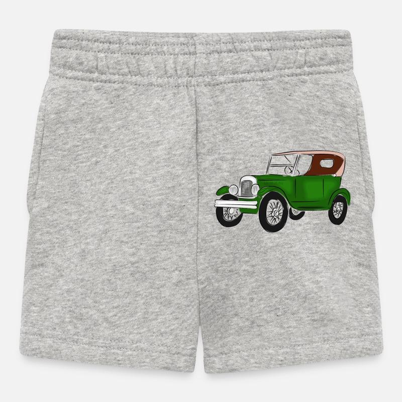 Oldtimerfarbenfroh, - Baby Shorts - Grau meliert