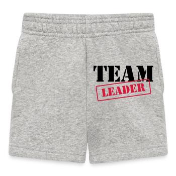 [ Team Leader ] - Baby Shorts - heather grey - Front