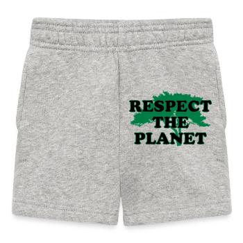 Respectons la planète - Short Bébé - gris chiné - Devant
