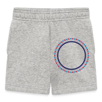 A round frame - Baby Shorts - heather grey - Front