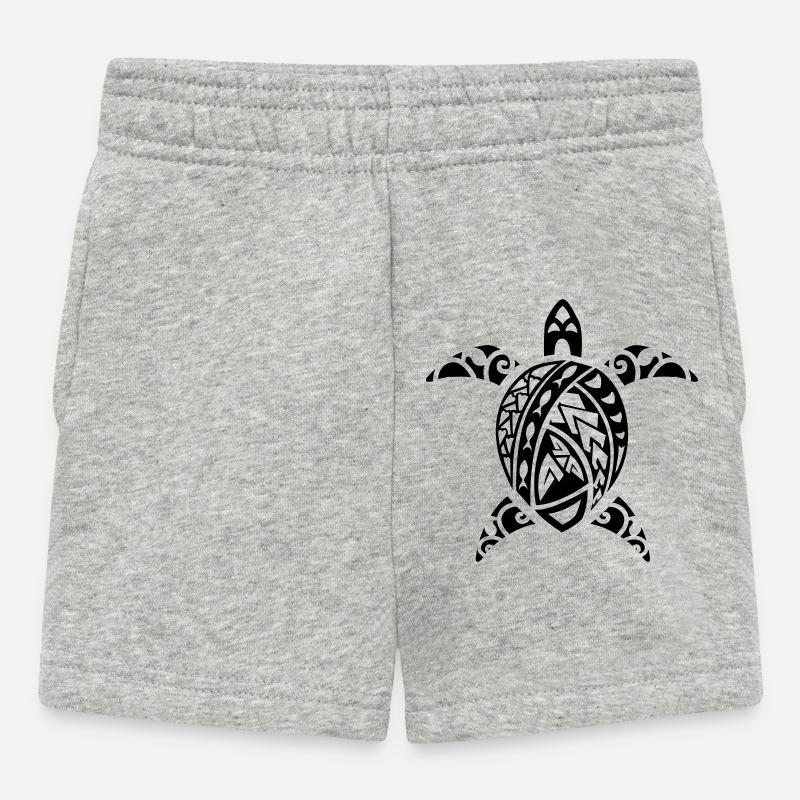 tortue - Short Bébé - gris chiné
