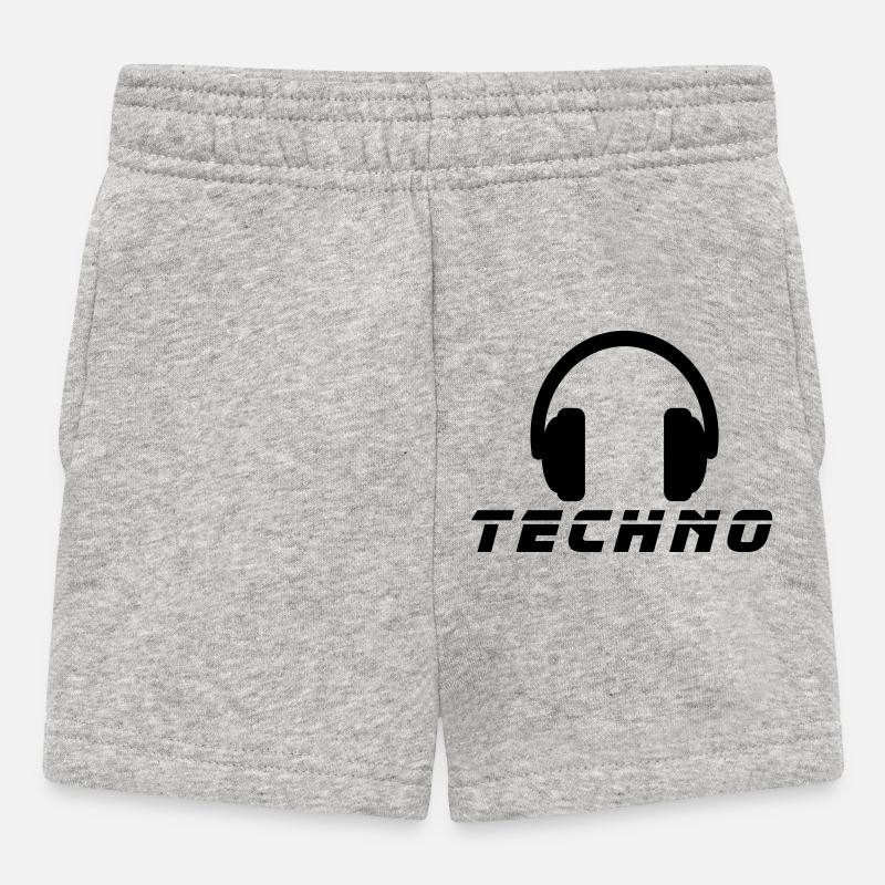 Techno Music - Baby Shorts - Grau meliert