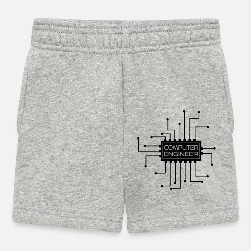 Computer engineer - computer engineer - Baby Shorts - heather grey