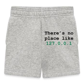 there's no place like 127.0.0.1 - Baby Shorts - heather grey - Front
