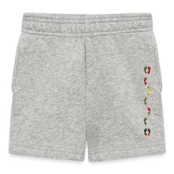 Running feet - Baby Shorts - heather grey - Front