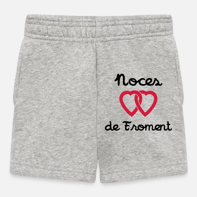 Noces de Froment - Short Bébé - gris chiné