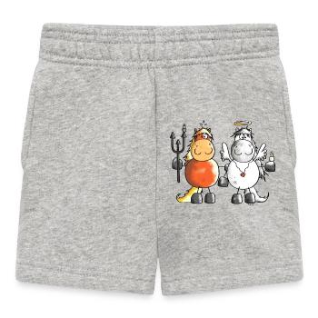 Devil Vs Angel Horses - Horse - Baby Shorts - heather grey - Front