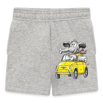 Elephant Car - Oldtimer - Baby Shorts - heather grey - Front
