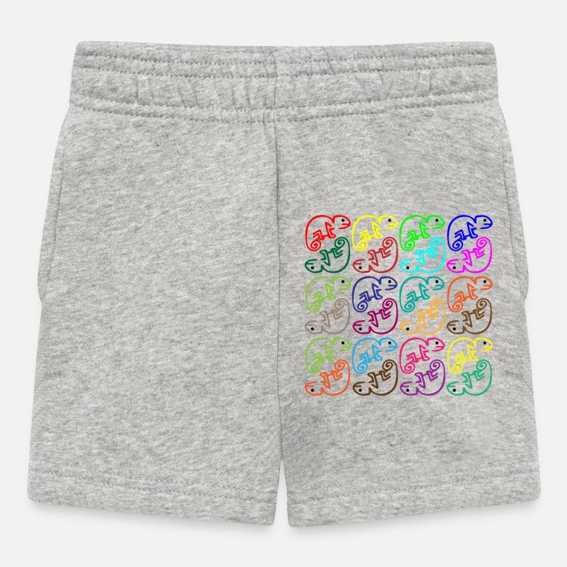 Caméléon brouhaha - Short Bébé - gris chiné