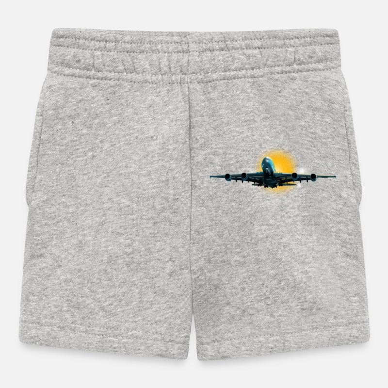 Le plus grand avion de ligne - Short Bébé - gris chiné