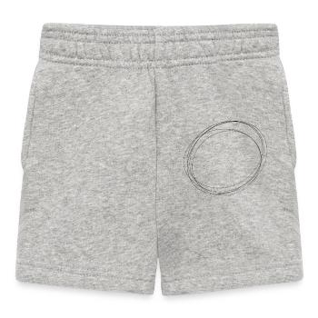 Geometrischer Kreis – Modernes Shape Motiv - Baby Shorts - Grau meliert - Vorne