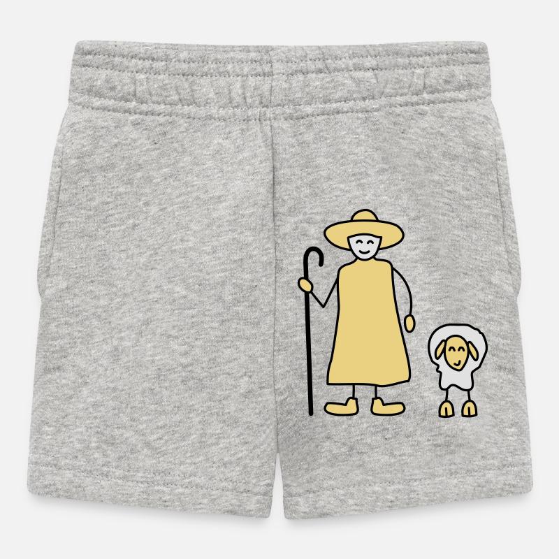 schaefer schafe tier beruf - Baby Shorts - Grau meliert