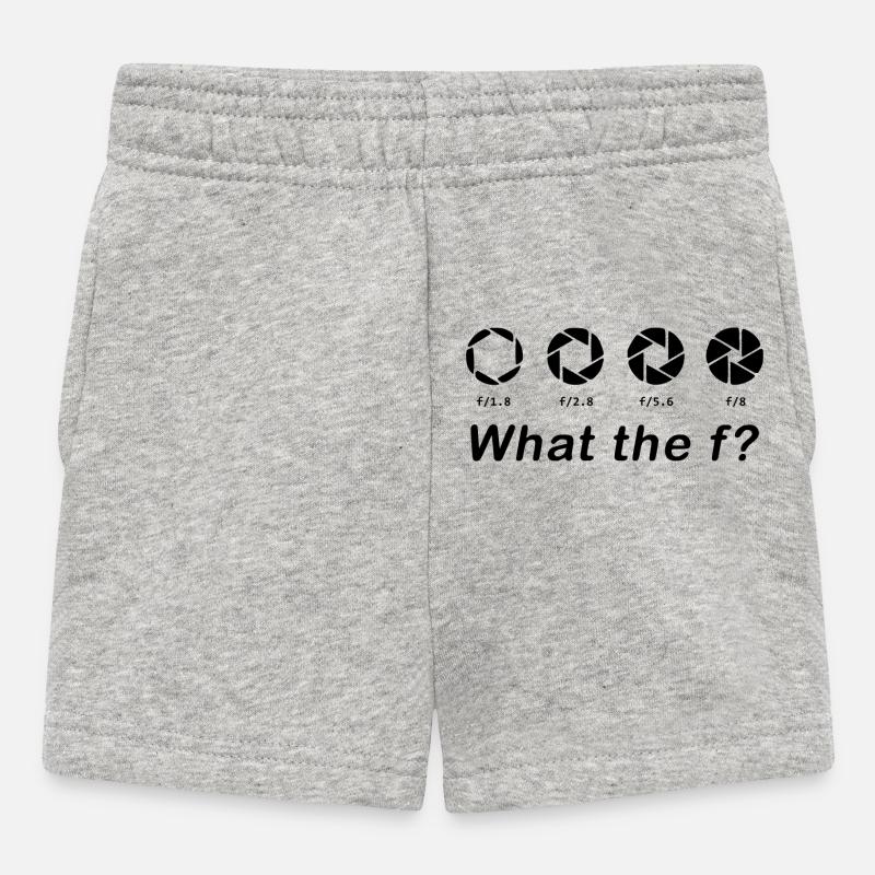 What the f - Short Bébé - gris chiné