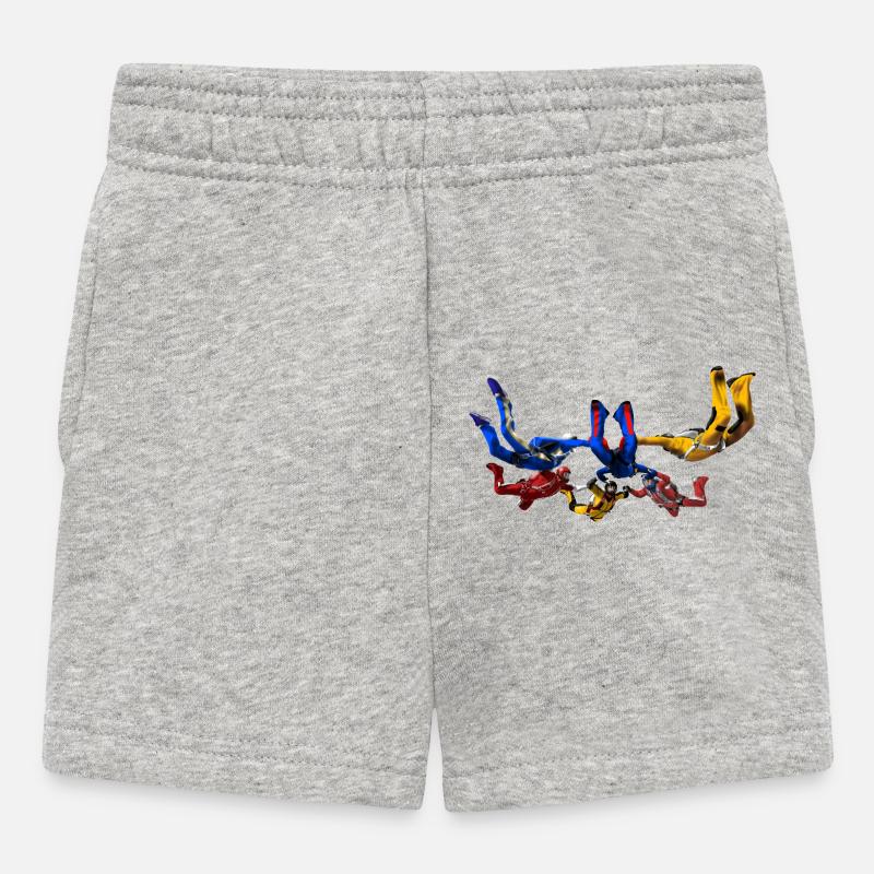 skydivers - Short Bébé - gris chiné