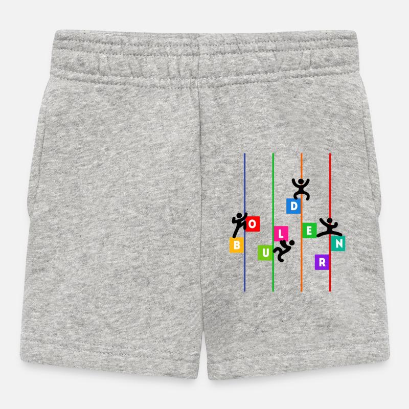 Bloc escalade alpinisme énonciation drôle sport - Short Bébé - gris chiné