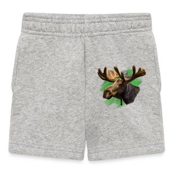 Elch - Baby Shorts - Grau meliert - Vorne