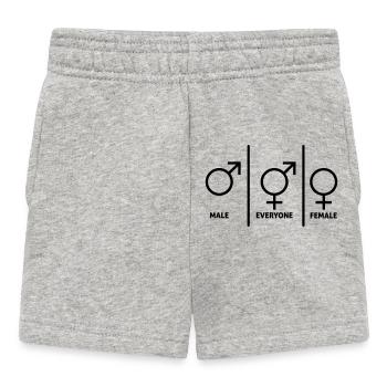Symbol-Männer-Frauen-Divers - Baby Shorts - Grau meliert - Vorne