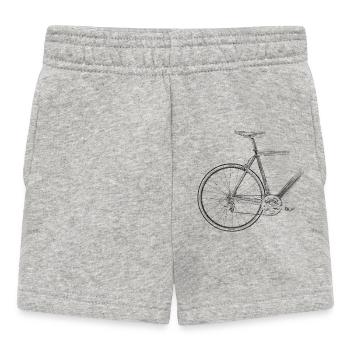 racing bike - Baby Shorts - heather grey - Front