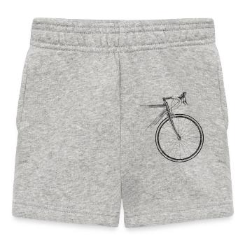 racing bike - Baby Shorts - heather grey - Front