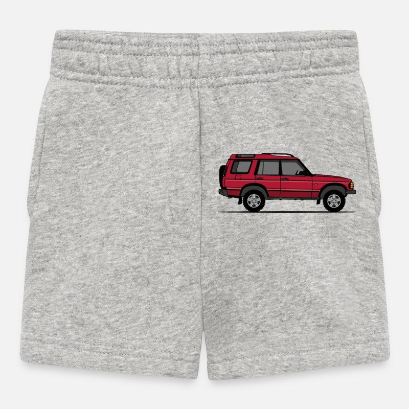 Discovery 2 Red - Baby Shorts - heather grey