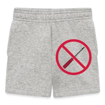 aucun tournevis interdit signe mech - Short Bébé - gris chiné - Devant