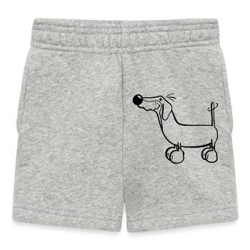 Der Dackel - Baby Shorts - Grau meliert - Vorne
